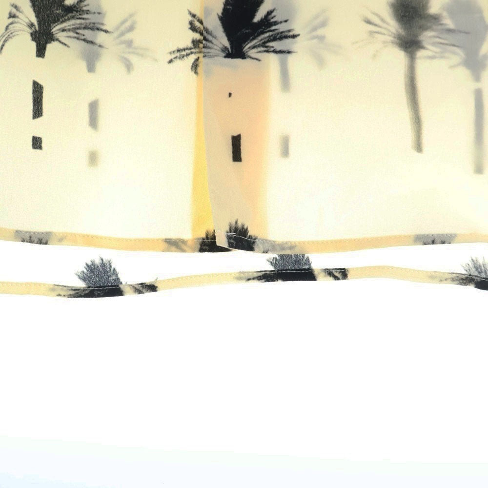 SAINT LAURENT PARIS(サンローランパリ) 21SS パームツリー シルク 半袖シャツ アイボリー 686979 Y2E84