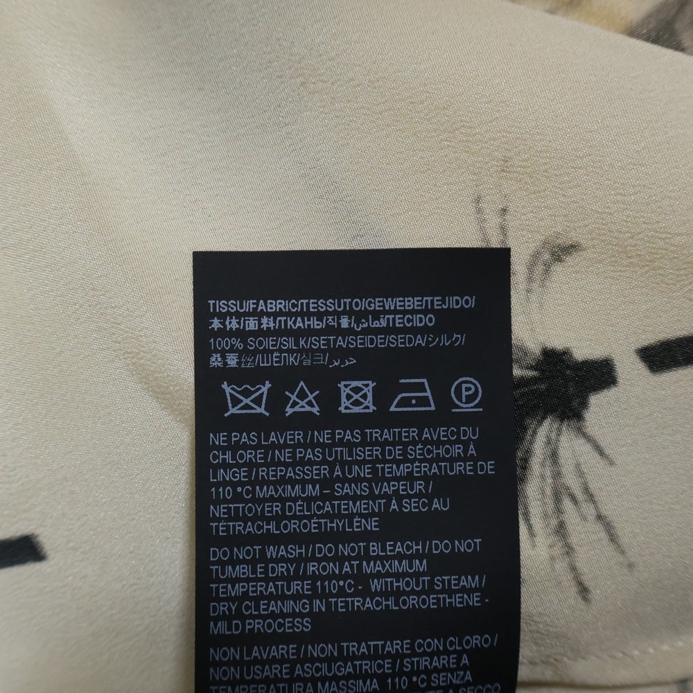 SAINT LAURENT PARIS(サンローランパリ) 21SS パームツリー シルク 半袖シャツ アイボリー 686979 Y2E84