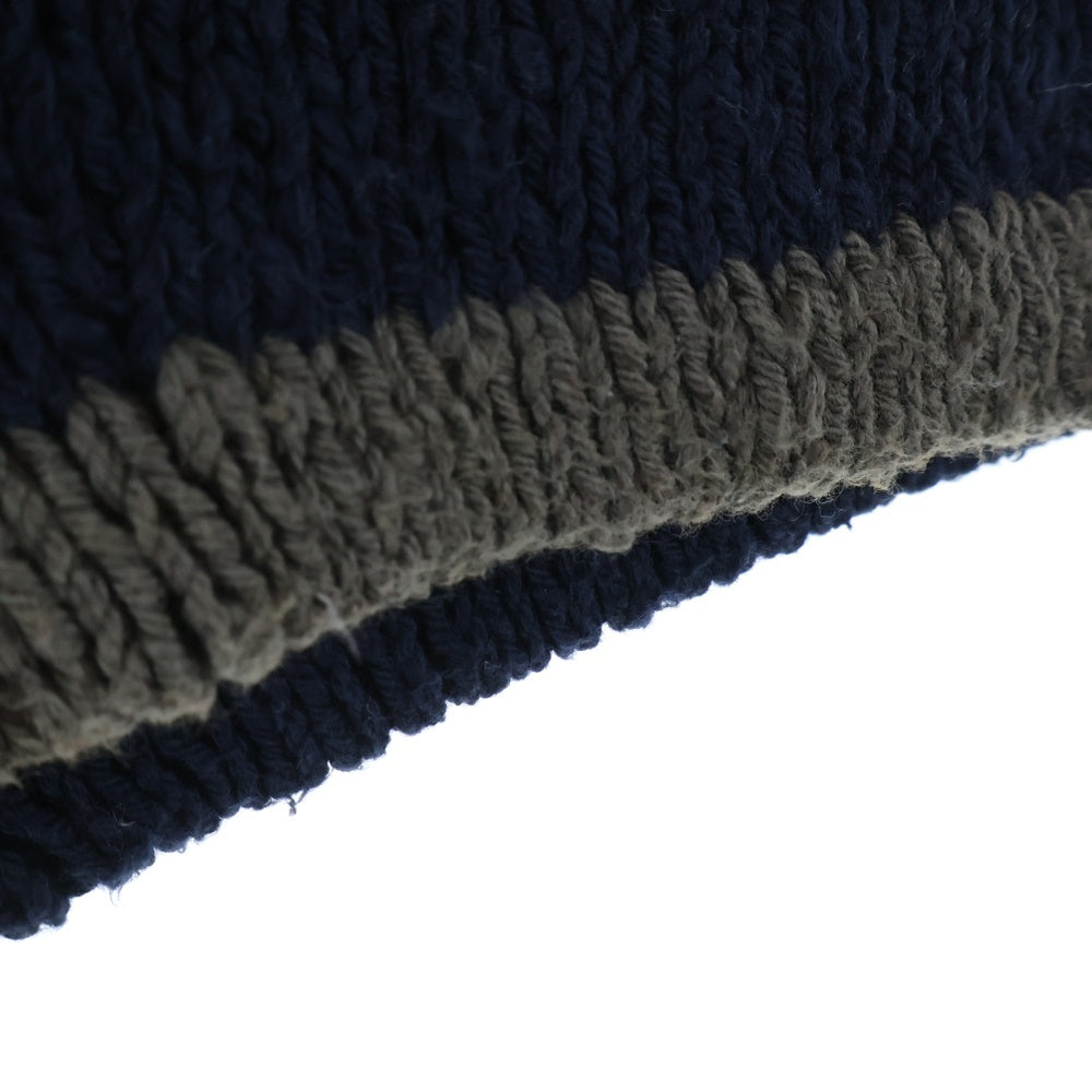 DRIES VAN NOTEN(ドリスヴァンノッテン) 90S 5B フェルトパッチ ニットセーター ベスト ネイビー 5237925