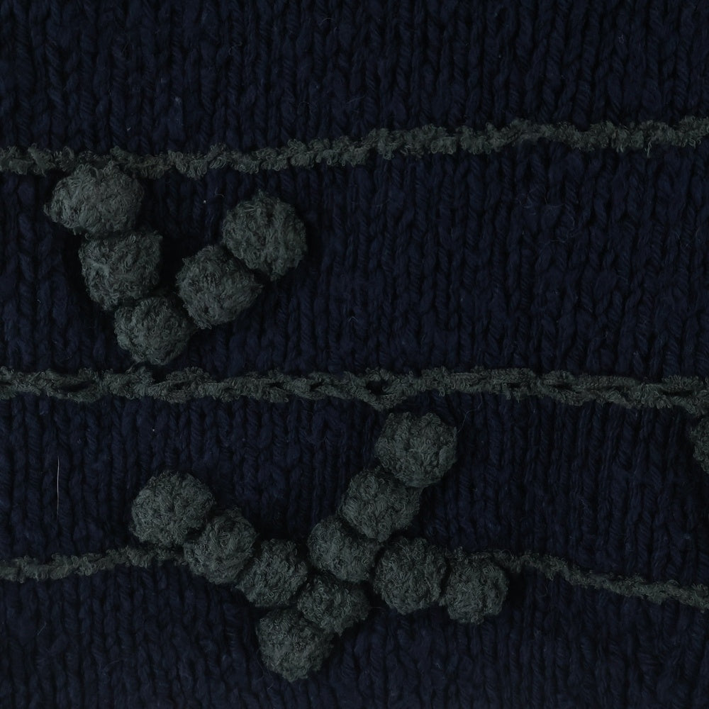 DRIES VAN NOTEN(ドリスヴァンノッテン) 90S 5B フェルトパッチ ニットセーター ベスト ネイビー 5237925