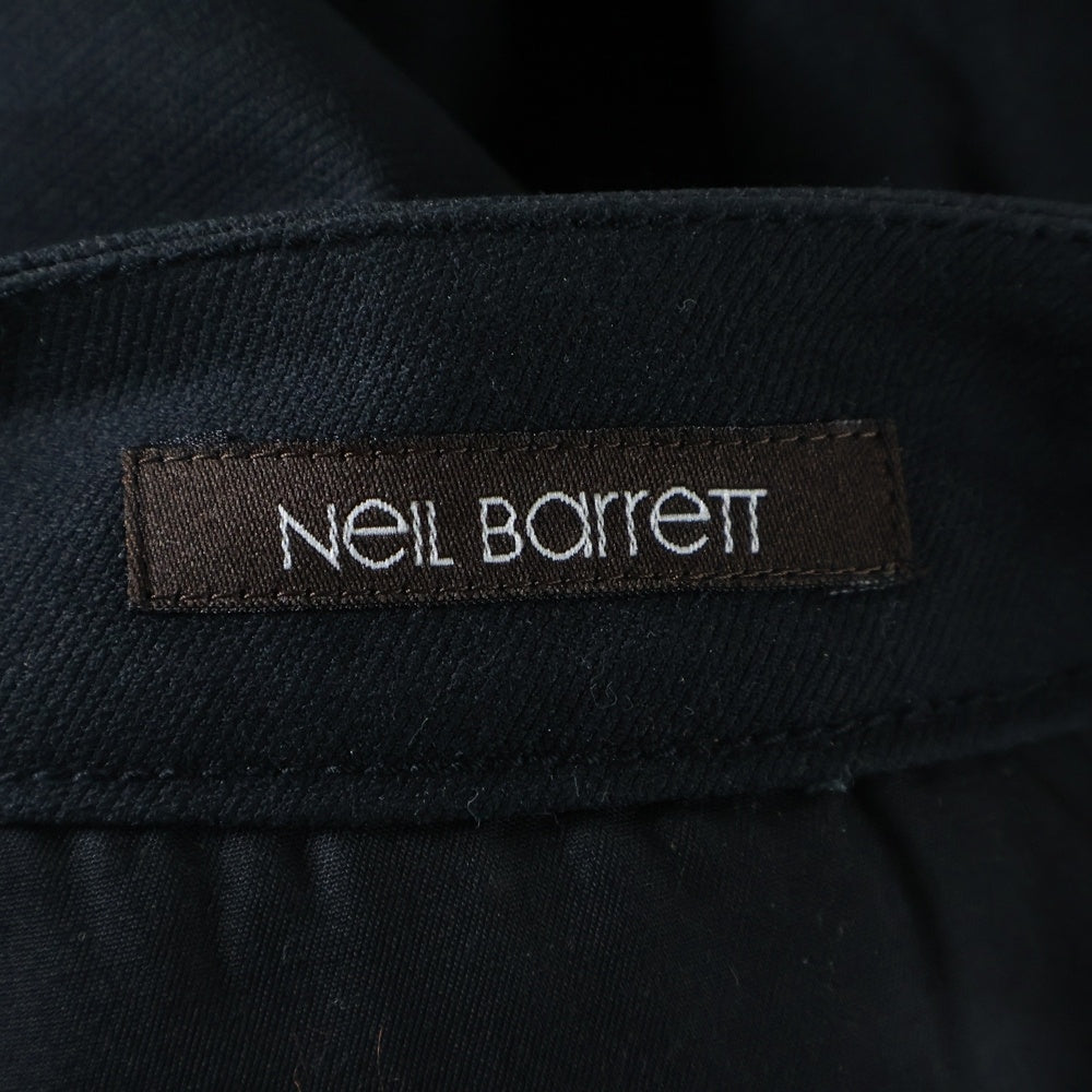 Neil Barrett(ニール バレット) 裾ジップ ナイロンカーゴパンツ ブラック NPA51A37