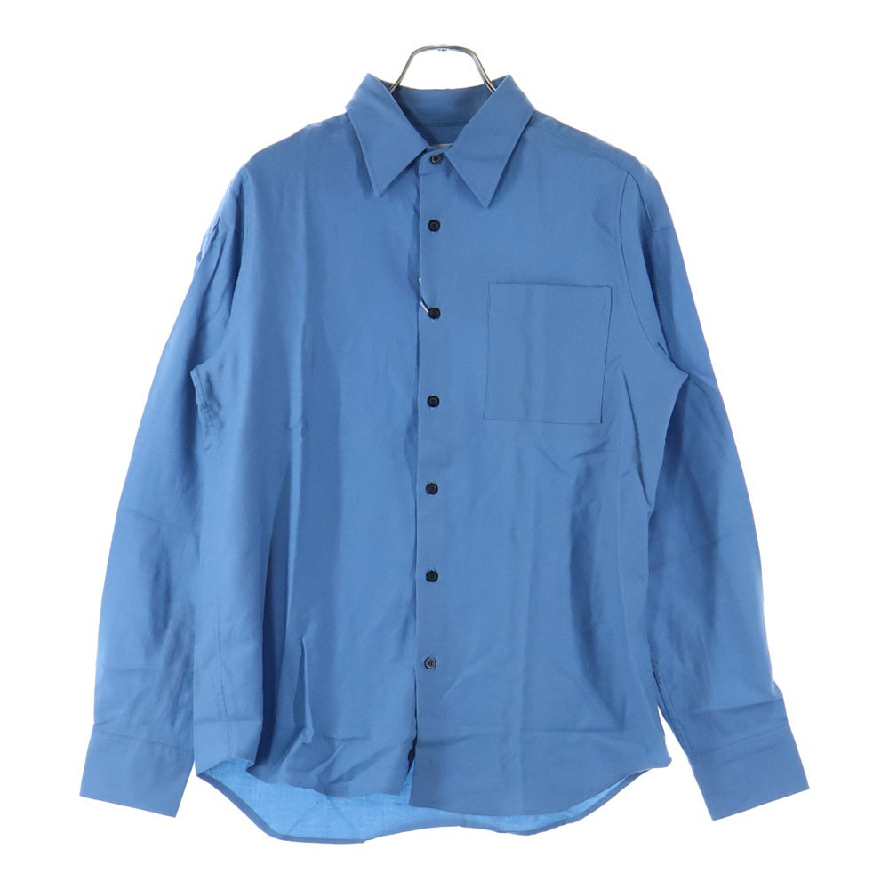DRIES VAN NOTEN(ドリスヴァンノッテン) フロントポケット レギュラーカラー 長袖シャツ ブルー 3652-2010
