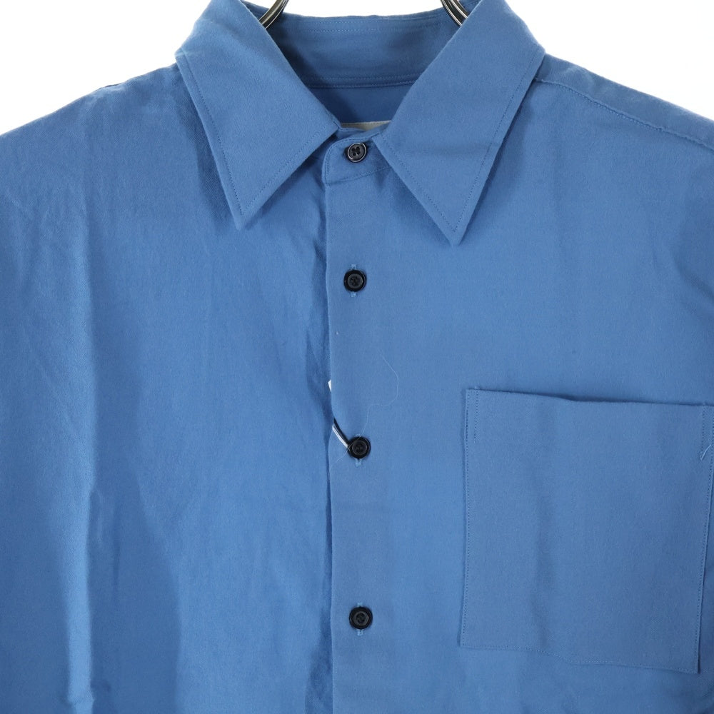 DRIES VAN NOTEN(ドリスヴァンノッテン) フロントポケット レギュラーカラー 長袖シャツ ブルー 3652-2010