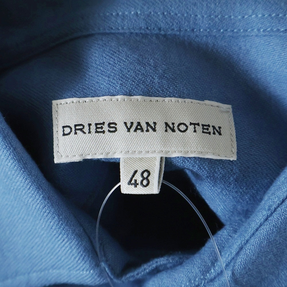 DRIES VAN NOTEN(ドリスヴァンノッテン) フロントポケット レギュラーカラー 長袖シャツ ブルー 3652-2010