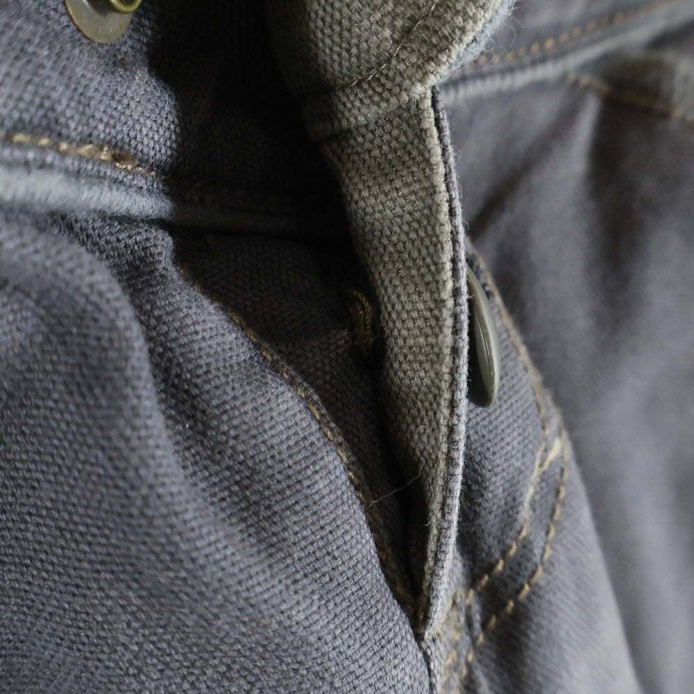 L.G.B.(ルグランブルー) サイドジップ パッチ切替 ウエストジップ デニムパンツ カーキ