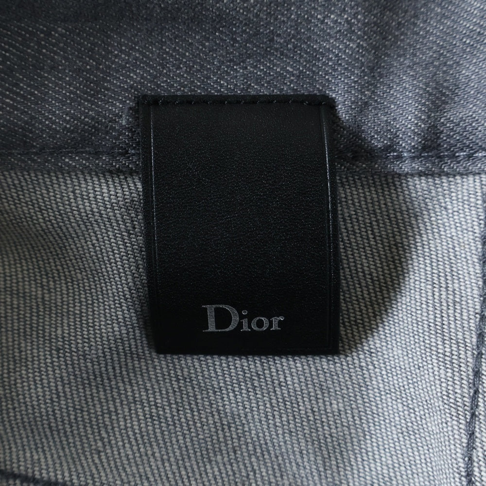 Dior HOMME(ディオールオム) ボタンフライ スリム テーパード デニムパンツ グレー 433D007TX184