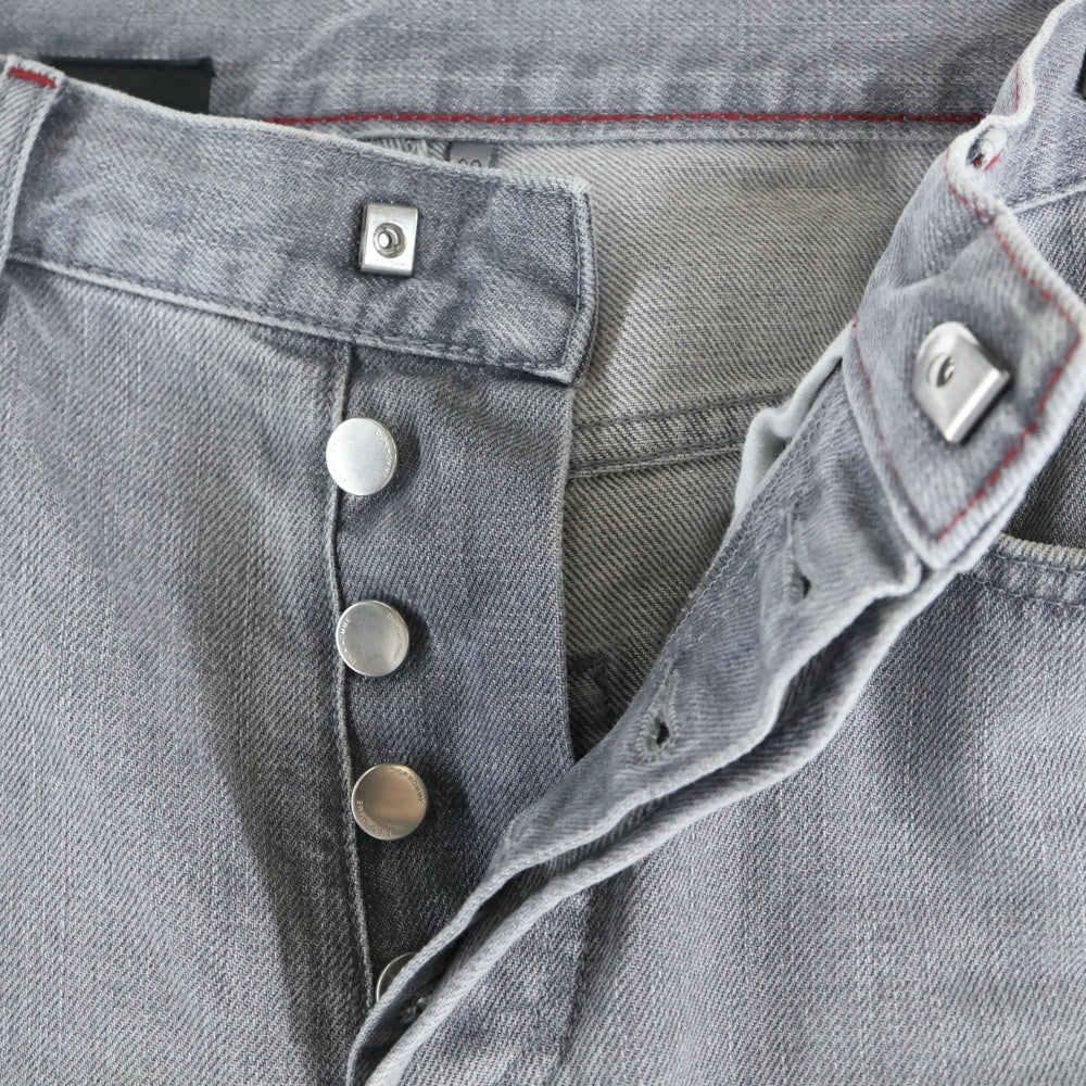 Dior HOMME(ディオールオム) ボタンフライ ストレート デニムパンツ グレー 763D064TX997