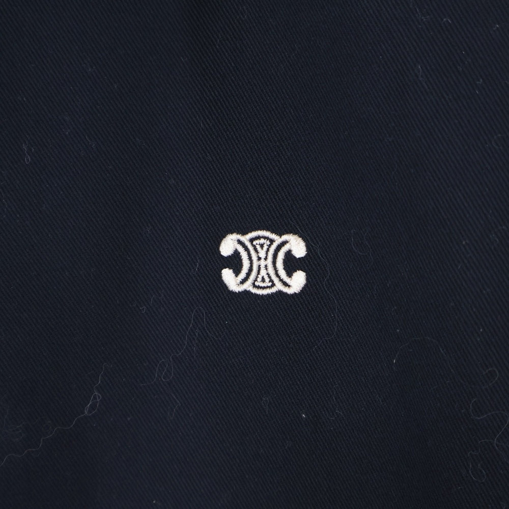 CELINE(セリーヌ) 24AW トリオンフ ブルゾン コットンツイル ジップアップ フーデッド ジャケット ネイビー 2W96C208R.07MR