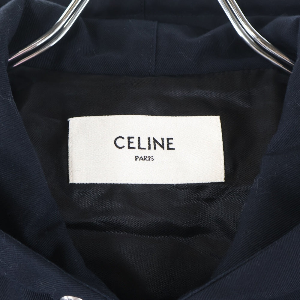 CELINE(セリーヌ) 24AW トリオンフ ブルゾン コットンツイル ジップアップ フーデッド ジャケット ネイビー 2W96C208R.07MR