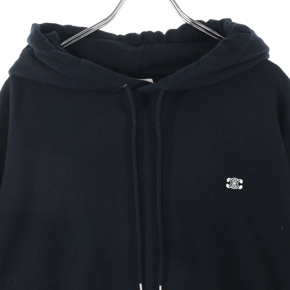 CELINE(セリーヌ) 24SS トリオンフ ルーズフーディー カシミアコットン スウェットプルオーバーパーカー ネイビー 2Y35D450I.38AW