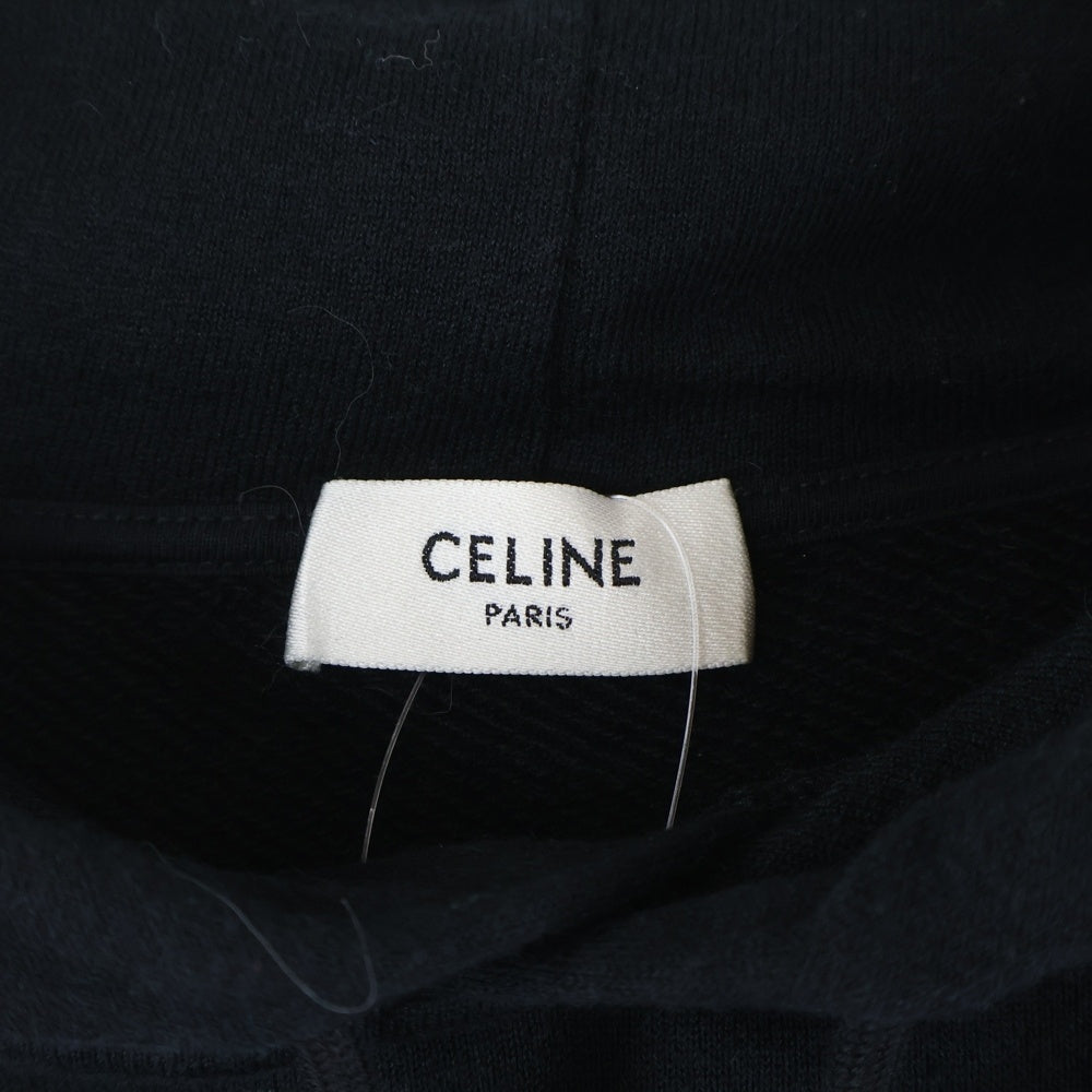 CELINE(セリーヌ) 24SS トリオンフ ルーズフーディー カシミアコットン スウェットプルオーバーパーカー ネイビー 2Y35D450I.38AW