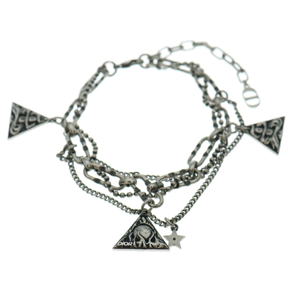 DIOR(ディオール) BRACELET BUCKLE CHAIN LINK MONOGRAM CD チェーン ブレスレット シルバー