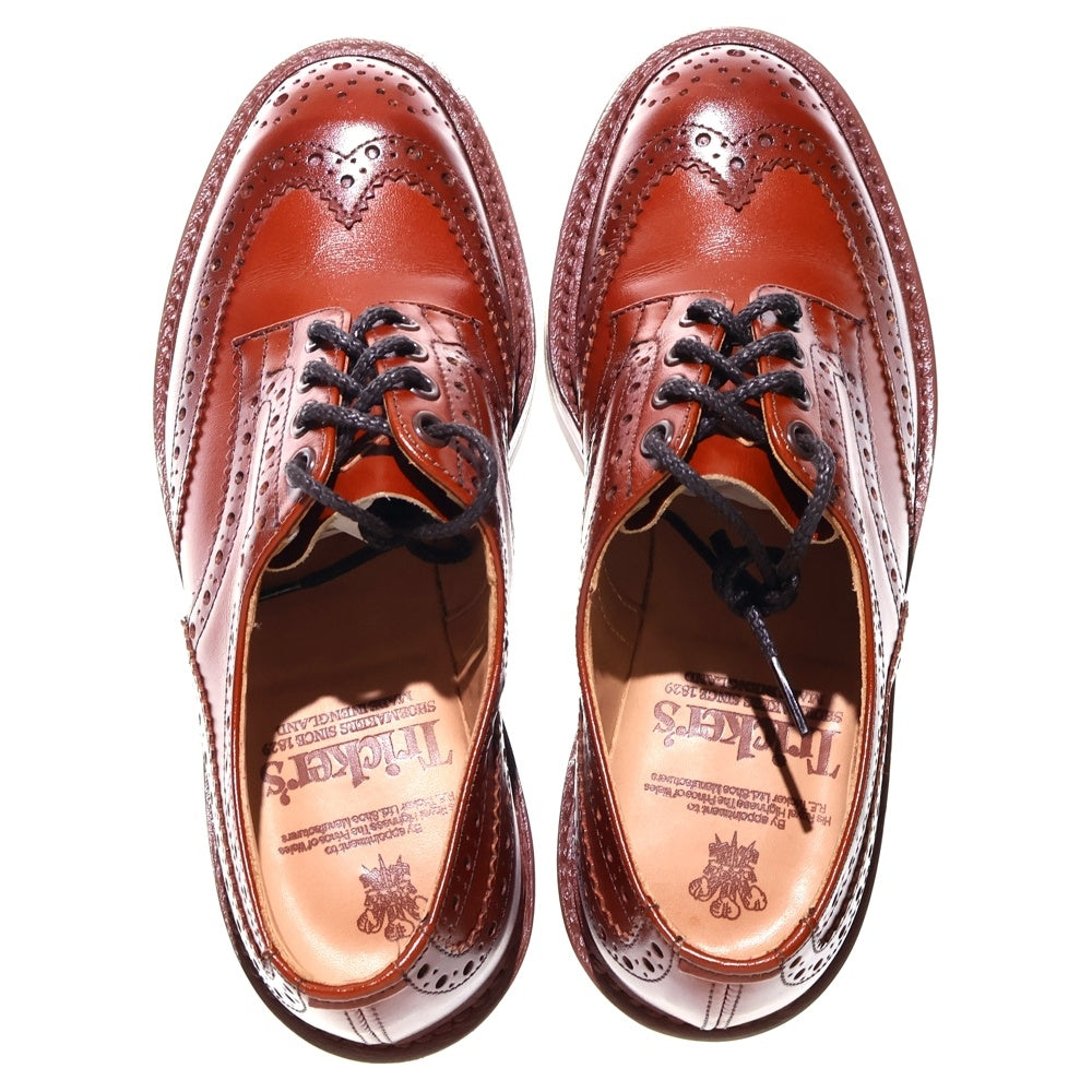 Tricker's(トリッカーズ) BOURTON バートン ウイングチップ レザーローカットシューズ ブラウン S633139