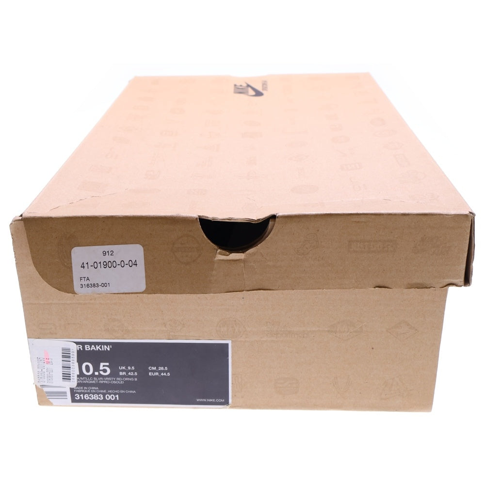 NIKE(ナイキ) 【観賞用2009年製】AIR BAKIN エアベイキン ハイカットスニーカー レッド/ブラック US10.5/28.5cm 316383-001