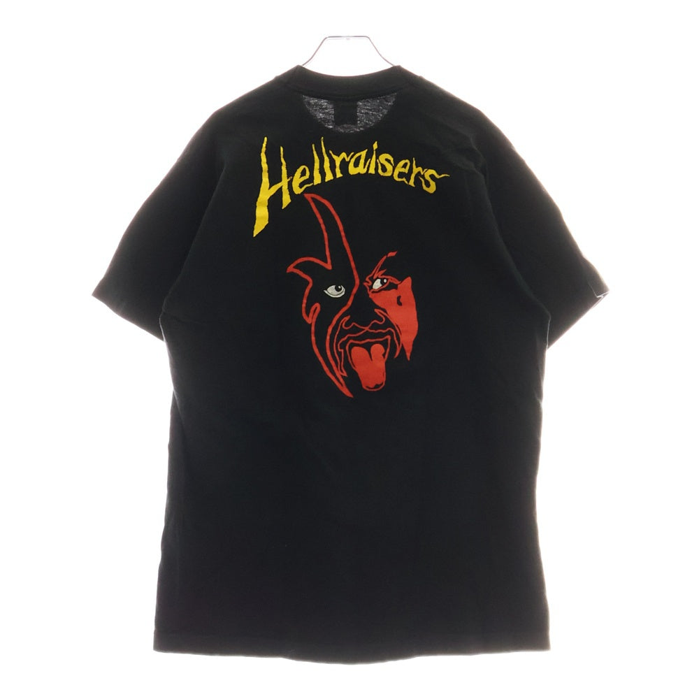 VINTAGE(ヴィンテージ) 90S VINTAGE Hellraisers ヴィンテージ ヘルレイザーズ 両面プリント クルーネック半袖Tシャツ カットソー ブラック