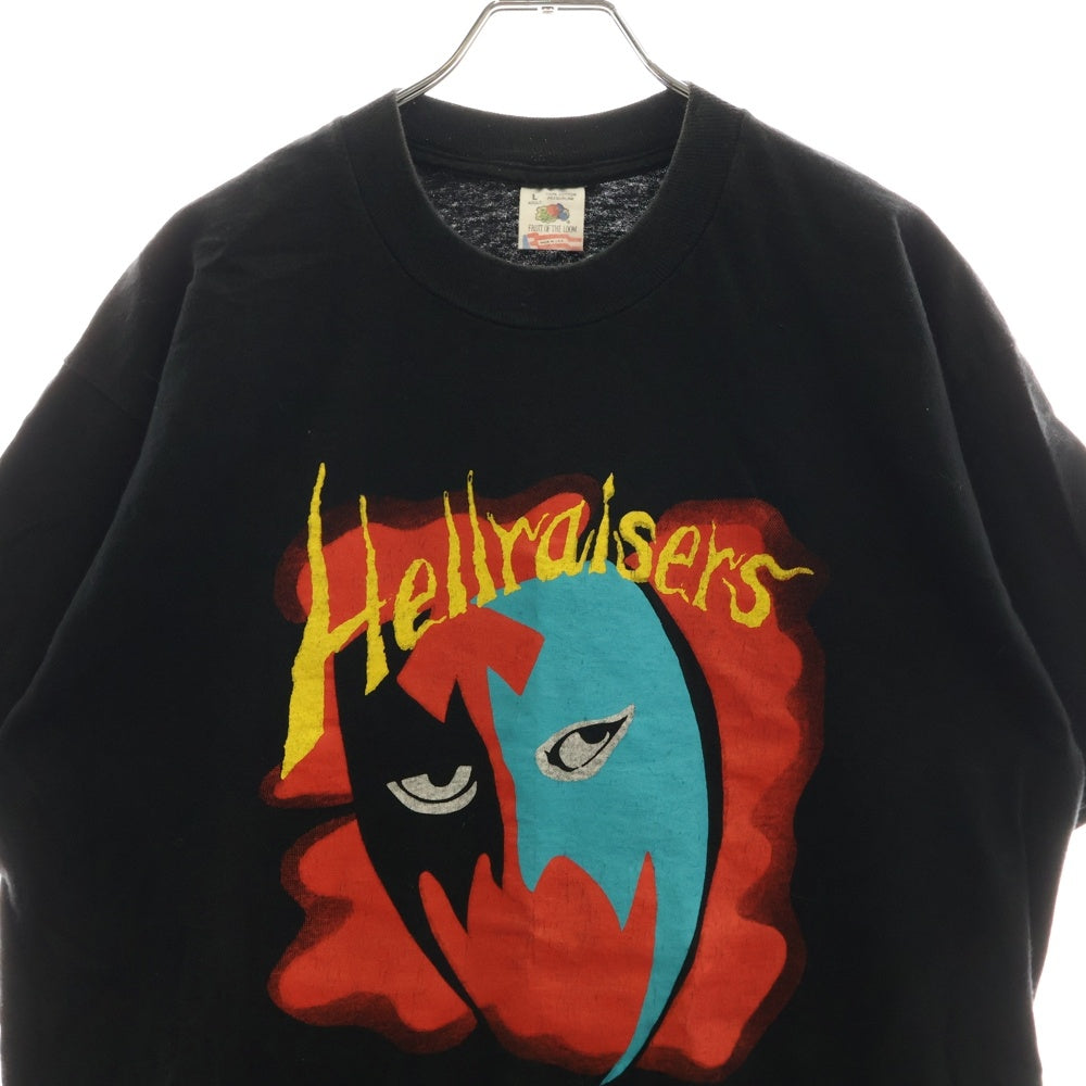 VINTAGE(ヴィンテージ) 90S VINTAGE Hellraisers ヴィンテージ ヘルレイザーズ 両面プリント クルーネック半袖Tシャツ カットソー ブラック