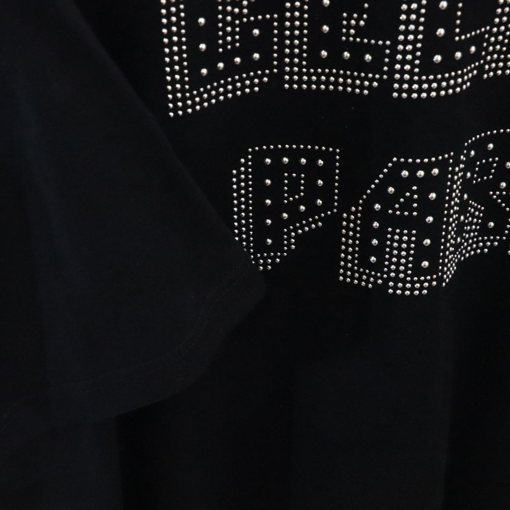 CELINE(セリーヌ) 23AW スタッズロゴ クルーネック半袖Tシャツ ブラック 2X26J671Q
