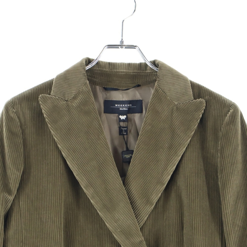 Weekend Max Mara(ウィークエンド マックスマーラ) コーデュロイ 4B ダブルテーラードジャケット ブラウン レディース 50460319-022