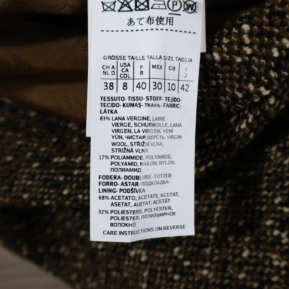 Max Mara(マックスマーラ) 1B ツイード シングル テーラードジャケット ブラウン レディース 10460403-004