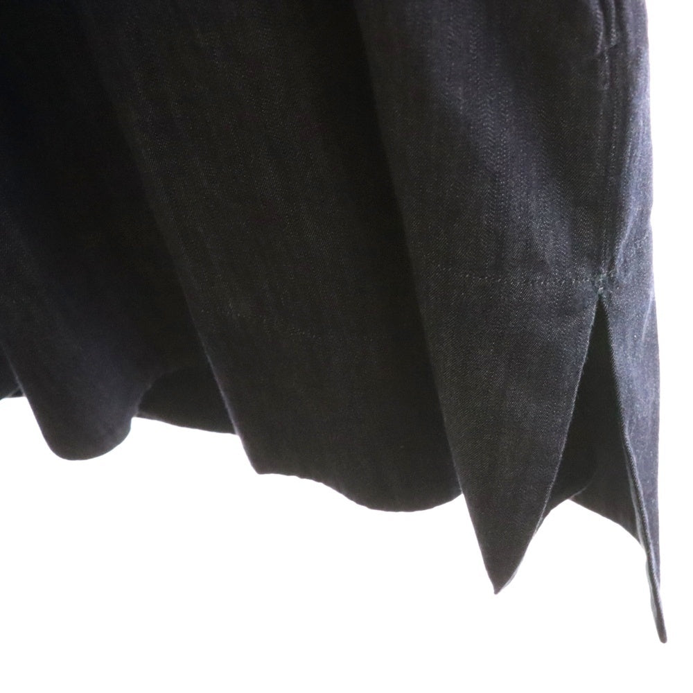 S MAX MARA(エス マックスマーラ) ノーカラー Vネック コットン 長袖ワンピース ネイビー レディース 91910111-000