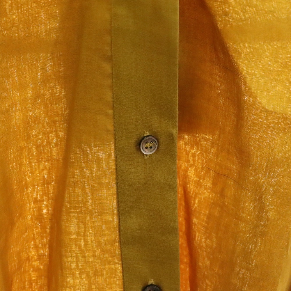 S MAX MARA(エス マックスマーラ) ノーカラー 長袖シャツワンピース ドレス イエロー レディース 92210812-033