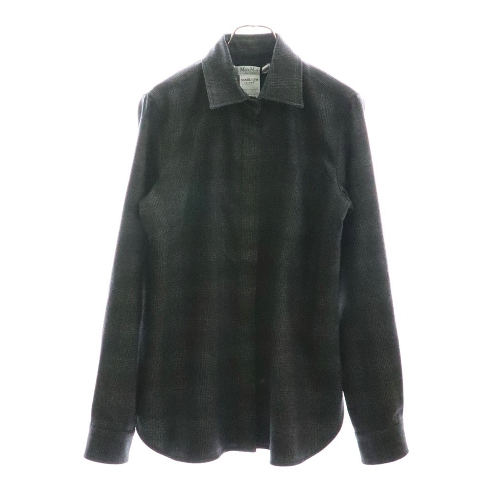 Max Mara(マックスマーラ) 比翼ボタン グレンチェック 長袖シャツ ジャケット グレー レディース 11160686-001