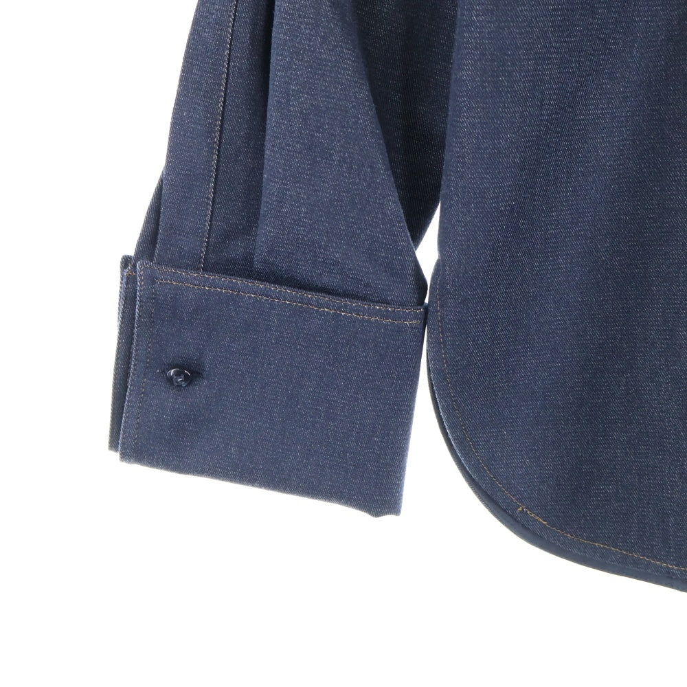 Max Mara(マックスマーラ) 比翼ボタン デニム 長袖シャツ インディゴ レディース 1160703-001