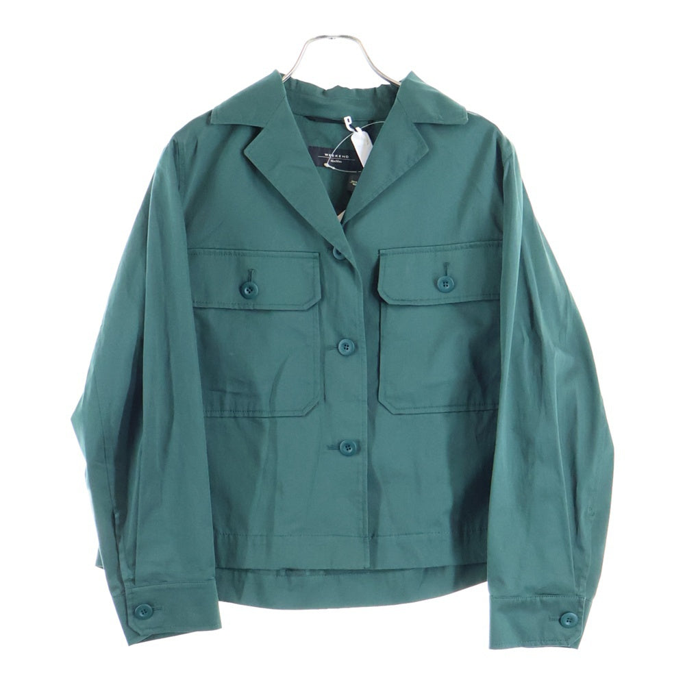 Weekend Max Mara(ウィークエンド マックスマーラ) ダブルポケット フロントボタン ワークシャツ ジャケット グリーン レディース 50410611-002