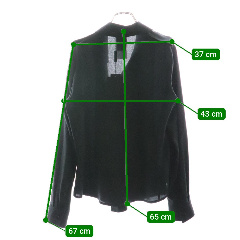 Max Mara(マックスマーラ) アシンメトリージップ シルク 長袖シャツ ブラック レディース 11110382-007