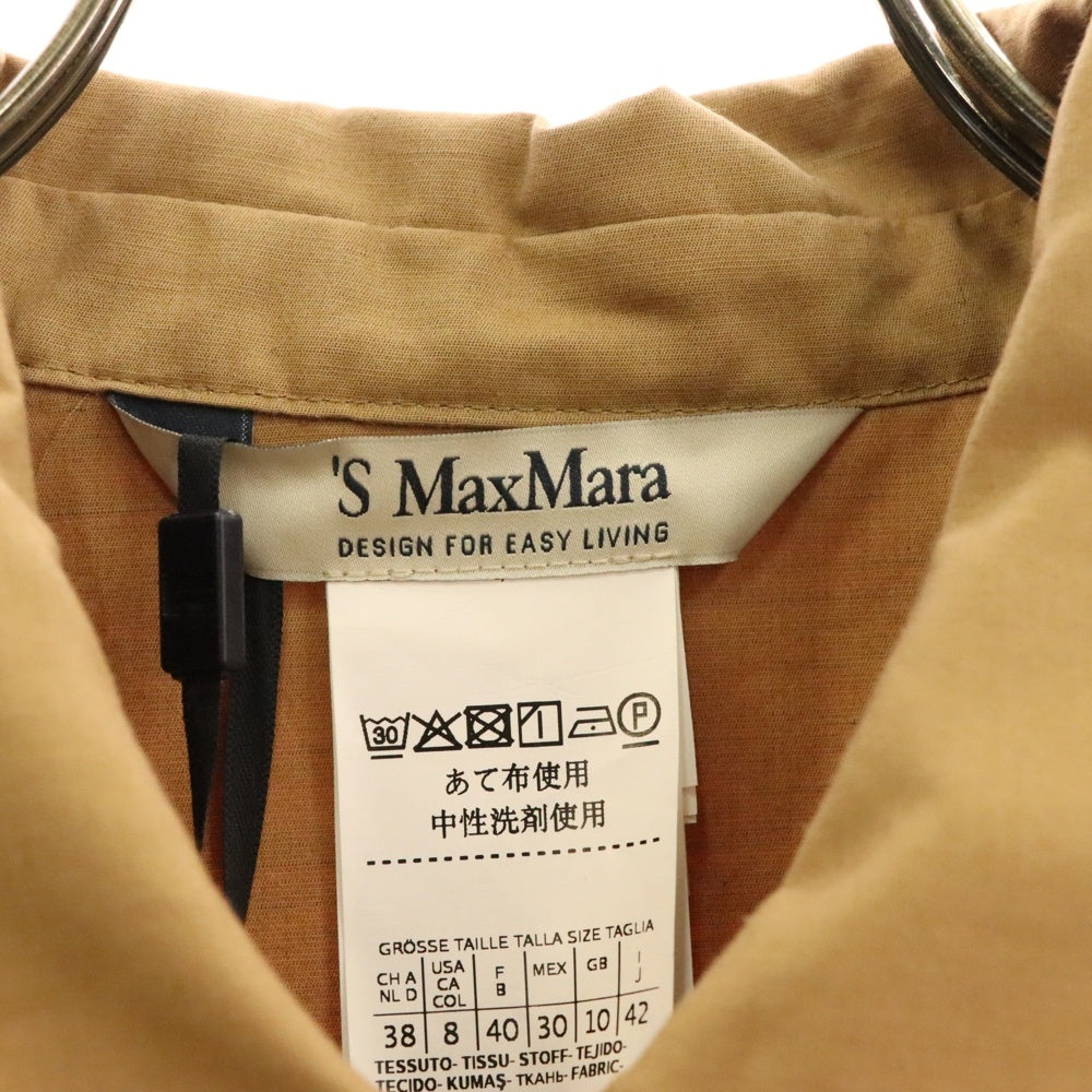 S MAX MARA(エス マックスマーラ) ラウンドカラー ボタンダウン コート ブラウン レディース 92211511-002