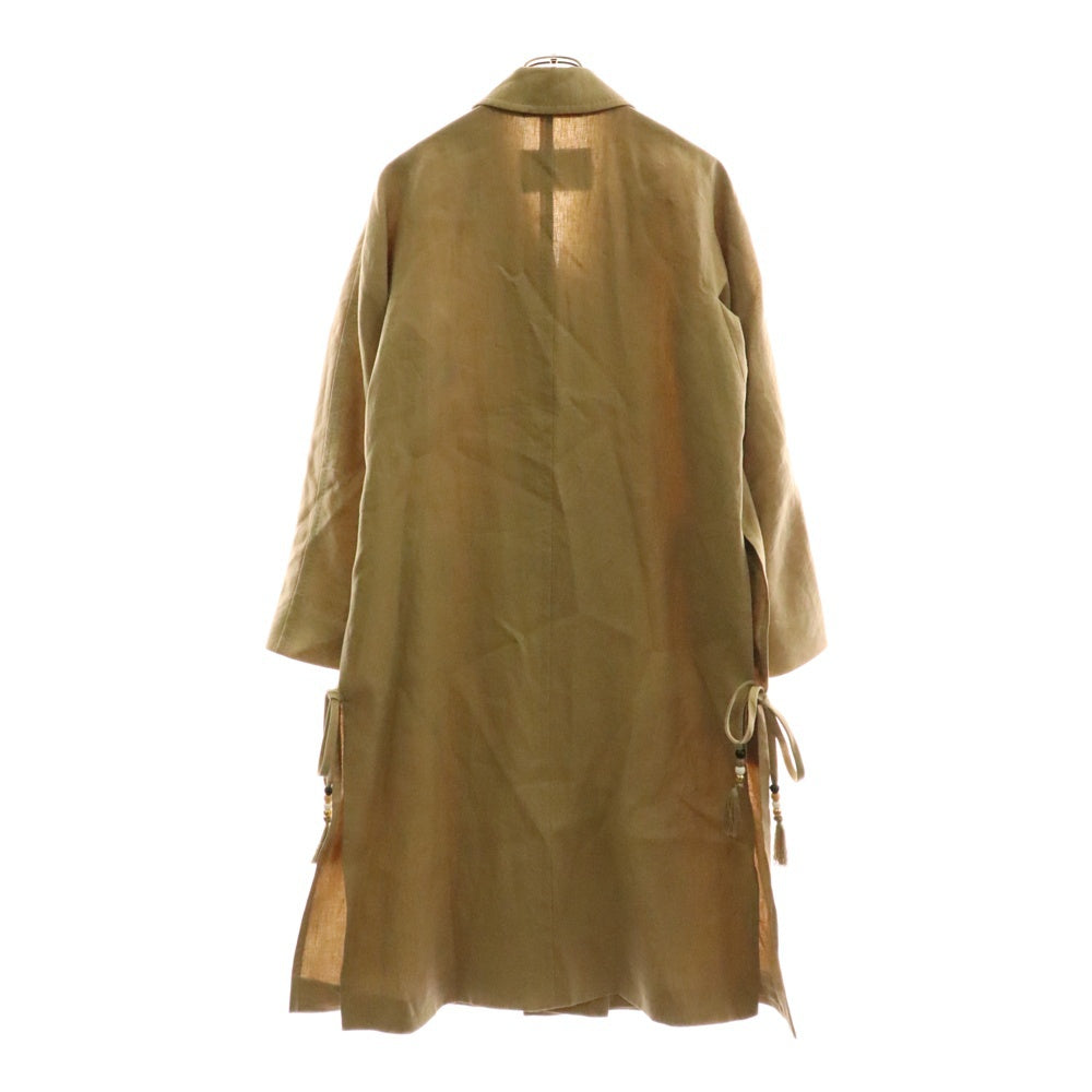 Max Mara(マックスマーラ) ピークドラペル リネン トレンチコート ベージュ レディース 11210112-743