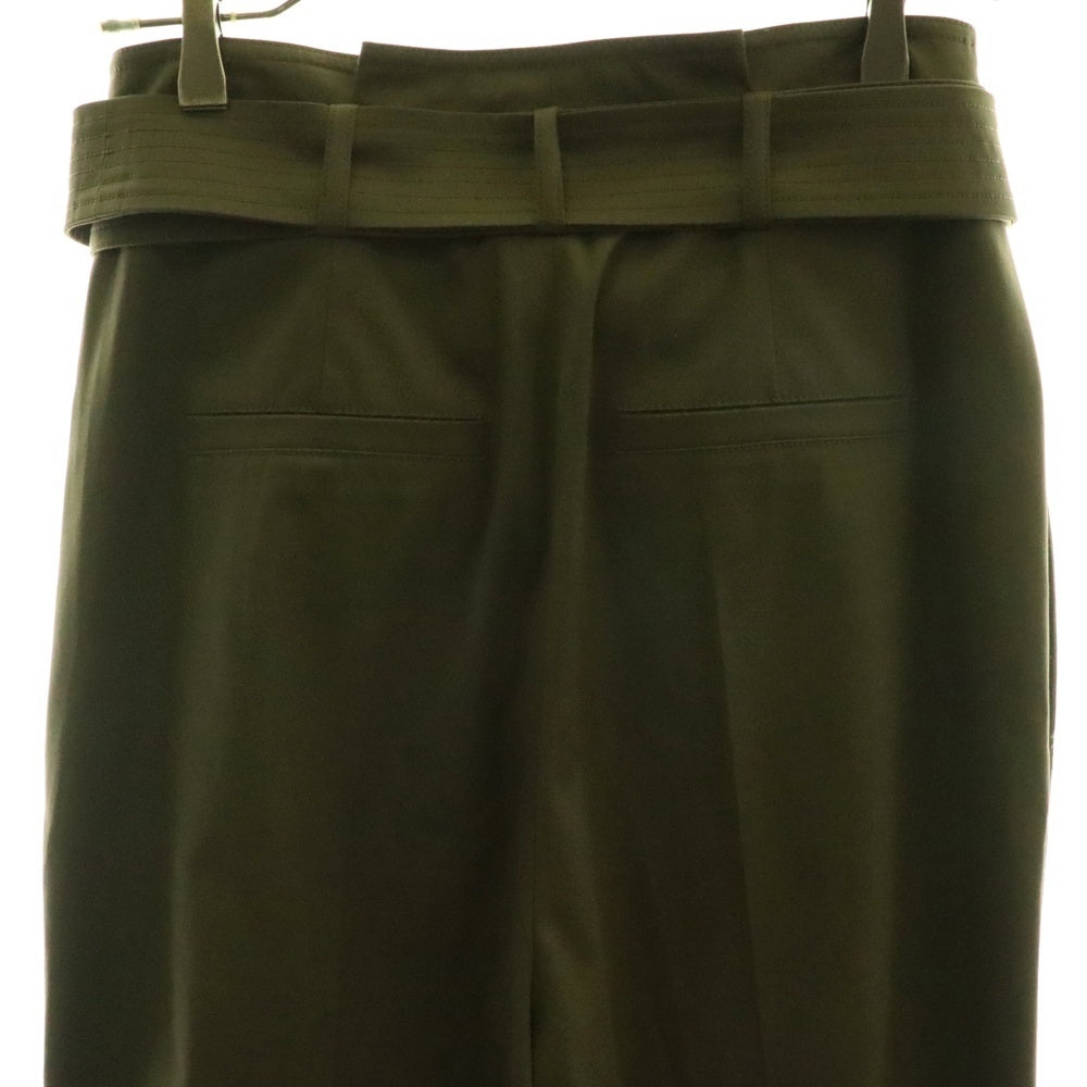 Max Mara(マックスマーラ) リブカフス ダブルベルト テーパードパンツ カーキ レディース 11310912-003