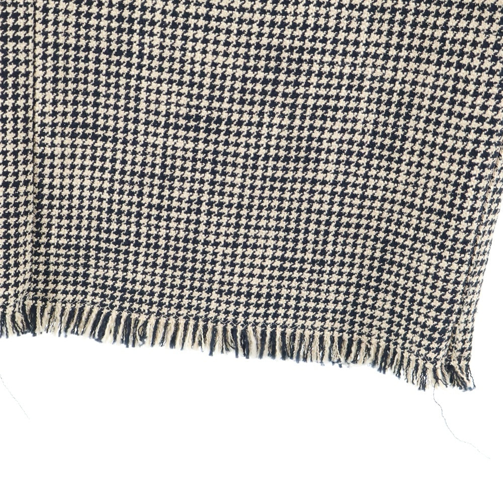 S MAX MARA(エス マックスマーラ) 千鳥格子 カットオフ ストレートパンツ ブラウン レディース 91311712-001