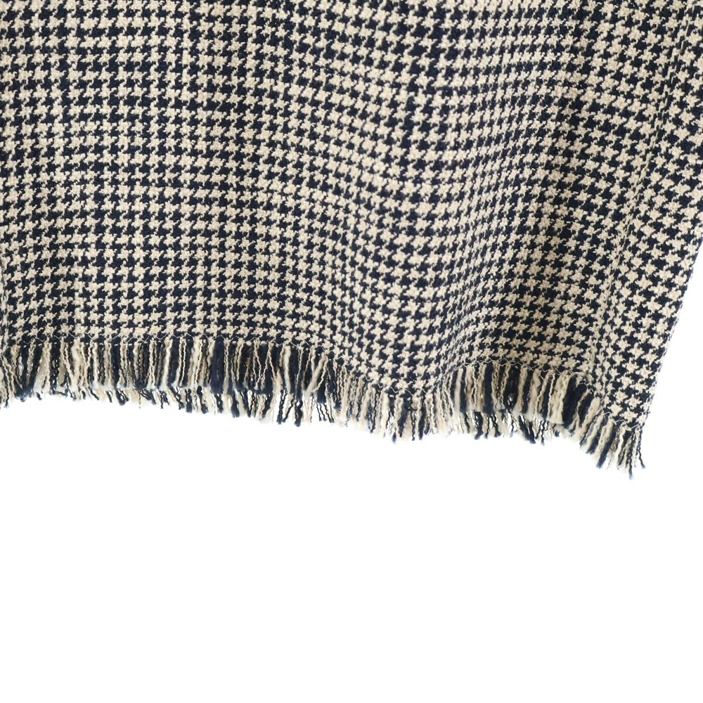 S MAX MARA(エス マックスマーラ) 千鳥格子 カットオフ ストレートパンツ ブラウン レディース 91311712-001