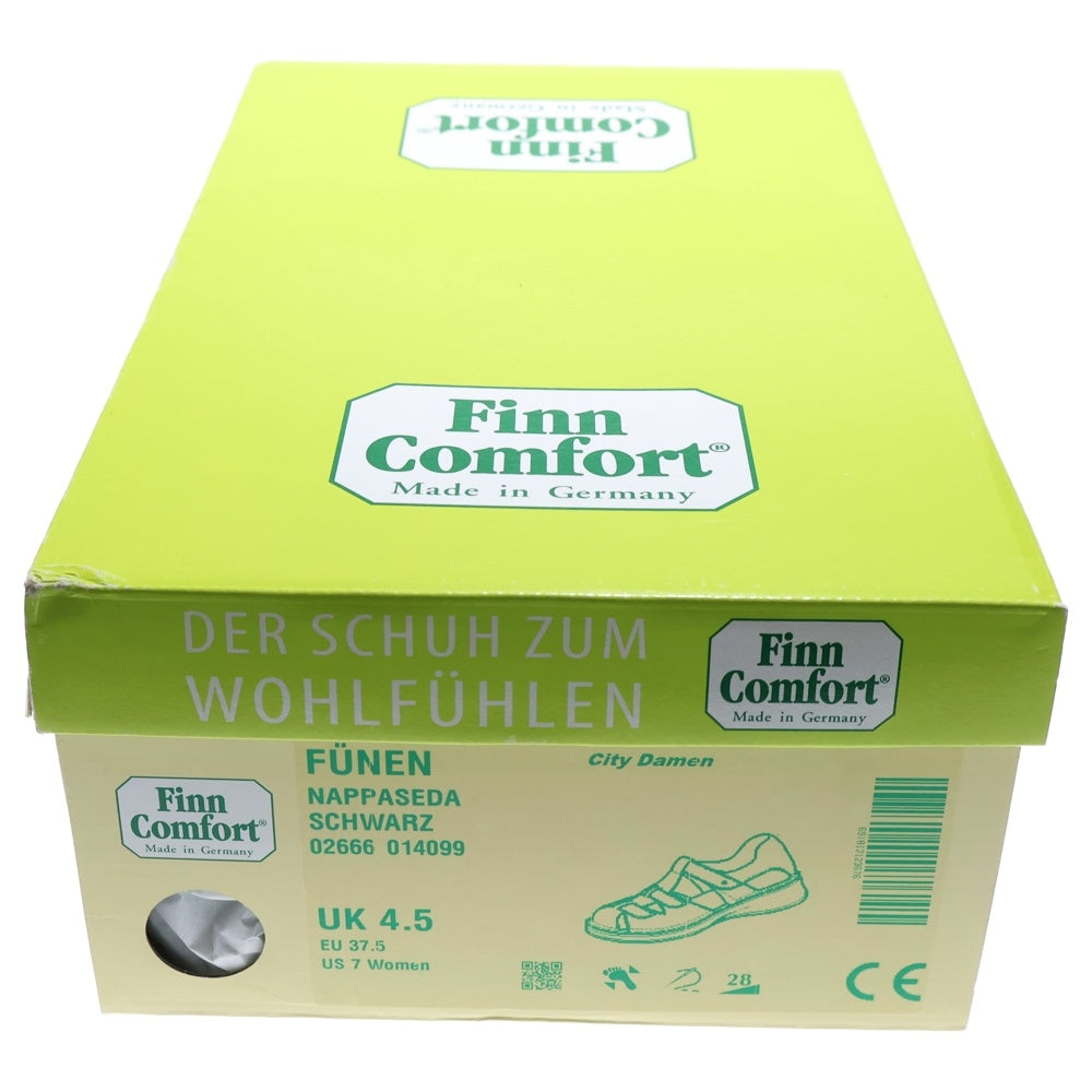 NO BRAND(ノーブランド) FINNCOMFORT フィンコンフォート レザー ストラップ ヒューネン サンダル ブラック レディース 0587 609 2