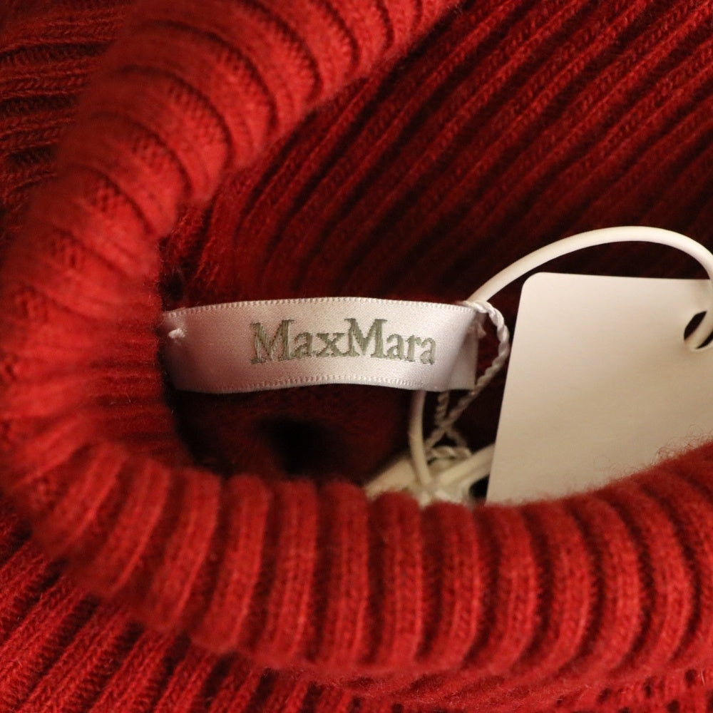 Max Mara(マックスマーラ) ハイネック タートルネック リブハイゲージ切替 ニットセーター レッド レディース 13662083-013