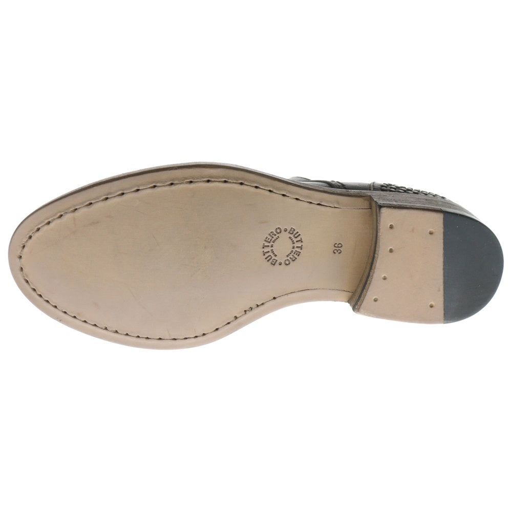 BUTTERO(ブッテロ) スタッズ レザー ドレスシューズ ブラック レディース B5150