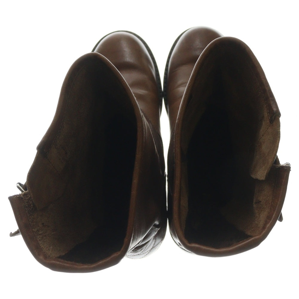 BUTTERO(ブッテロ) ベルトストラップ レザー エンジニアブーツ ブラウン レディース B3704