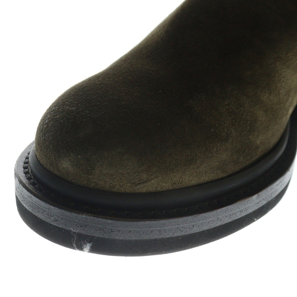 BUTTERO(ブッテロ) スエードレザー サイドジップ ハイカットブーツ カーキ レディース B6222