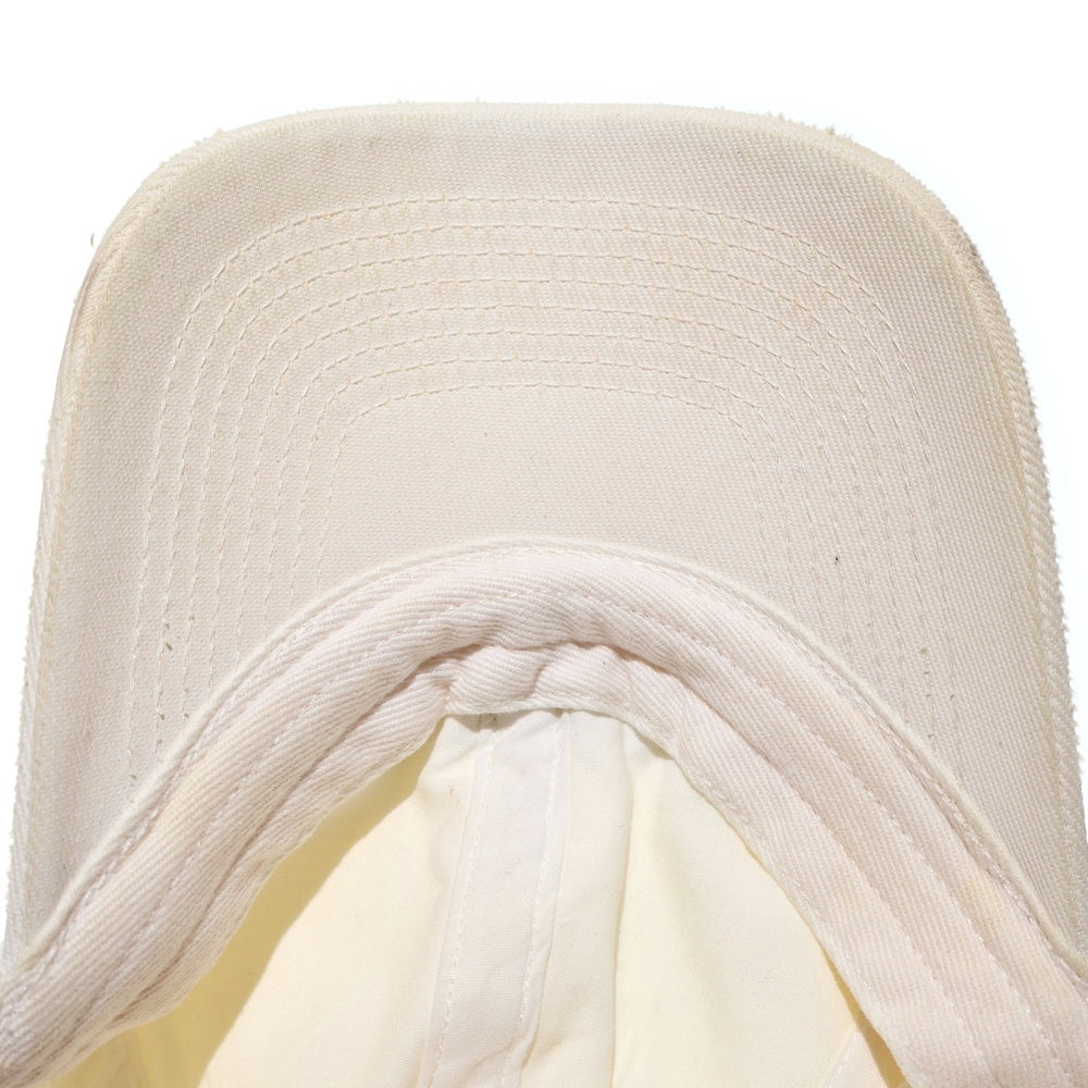 BALENCIAGA(バレンシアガ) ロゴ刺繍 キャンバス ベースボールキャップ 帽子 ホワイト 656463