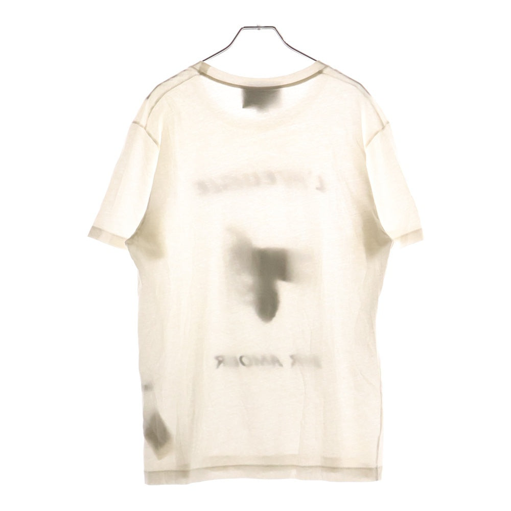 GUCCI(グッチ) BEE刺繍 プリント コットン クルーネック 半袖Tシャツ カットソー ホワイト 417306 X5937