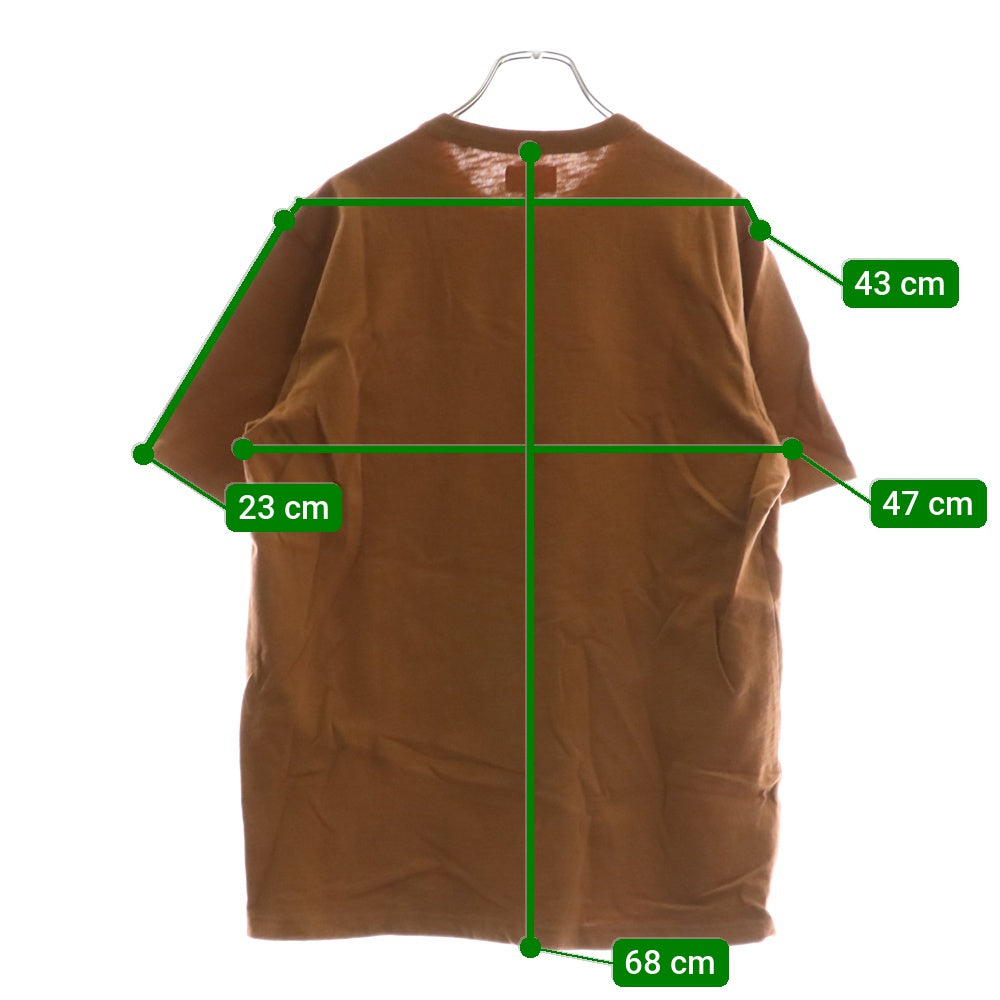 SUPREME(シュプリーム) 19SS Shatter Tee シャッター ロゴ刺繍 クルーネック 半袖Tシャツ カットソー ブラウン