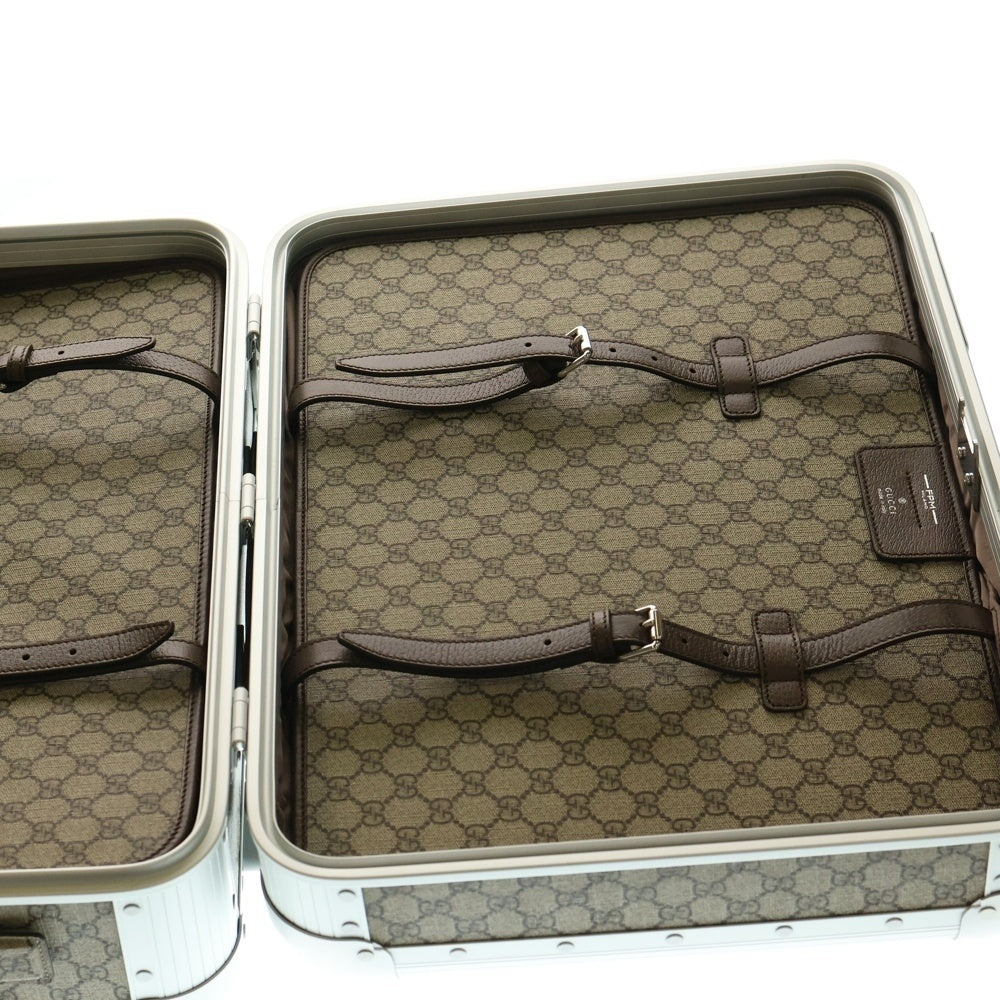 GUCCI(グッチ) PORTER ポーター キャビン トロリー GG総柄 ダイヤルロック式 キャリーバッグ スーツケース キャリーケース ベージュ/シルバー 743841 9AACF