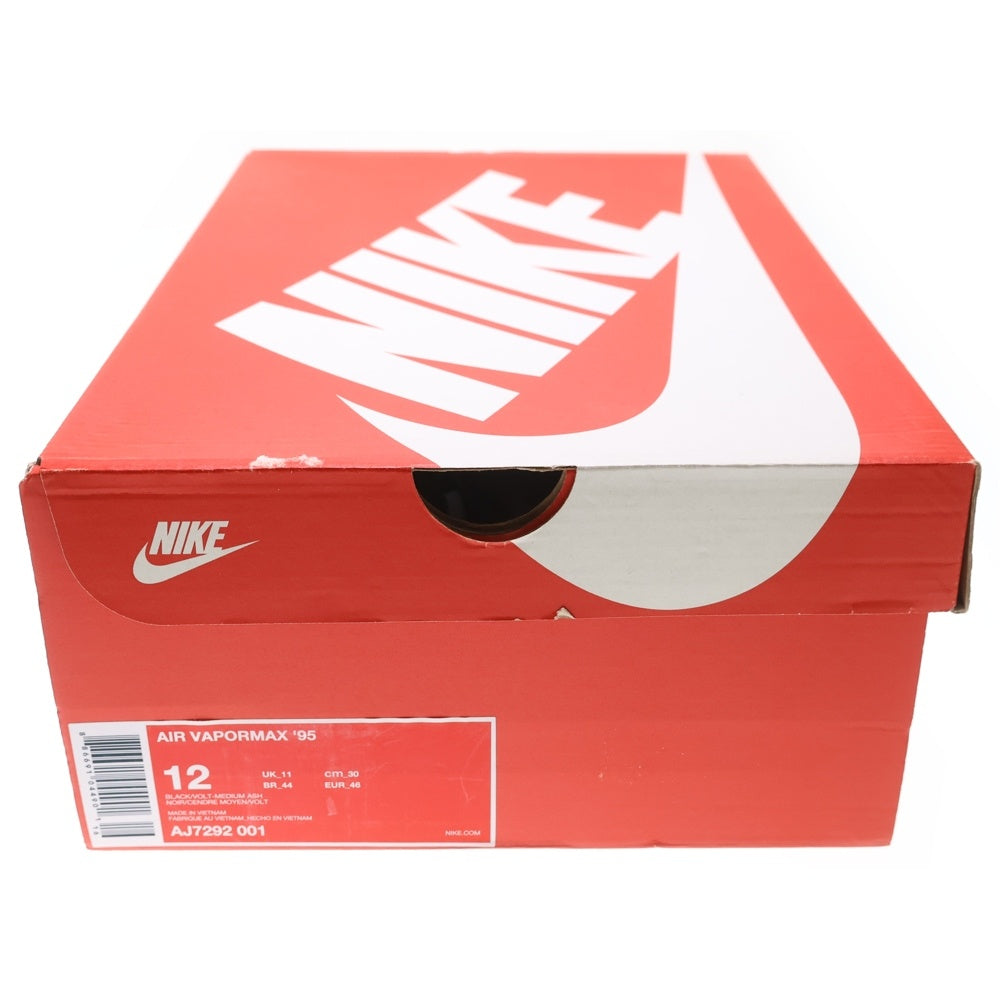 NIKE(ナイキ) AIR VAPORMAX 95 NEON エアヴェイパーマックス ネオン ローカットスニーカー グレー/イエロー US12/30cm AJ7292-001