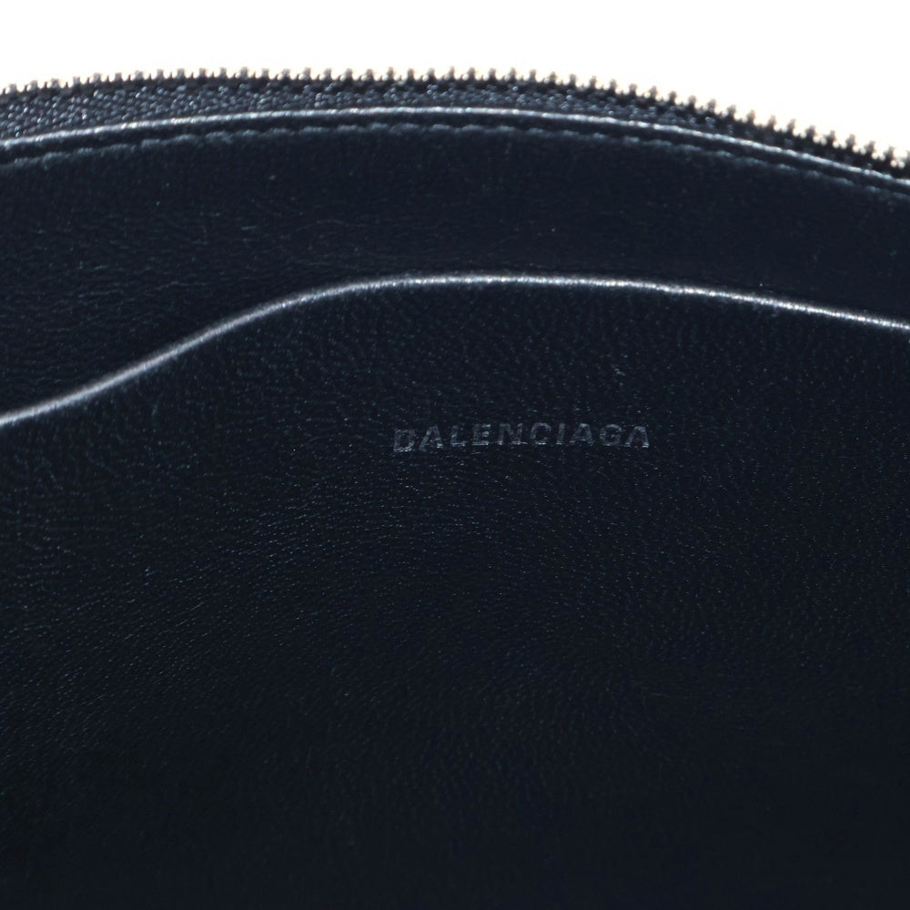 BALENCIAGA(バレンシアガ) ロゴ エブリディ レザー ポーチ クラッチバッグ ブラック 551992
