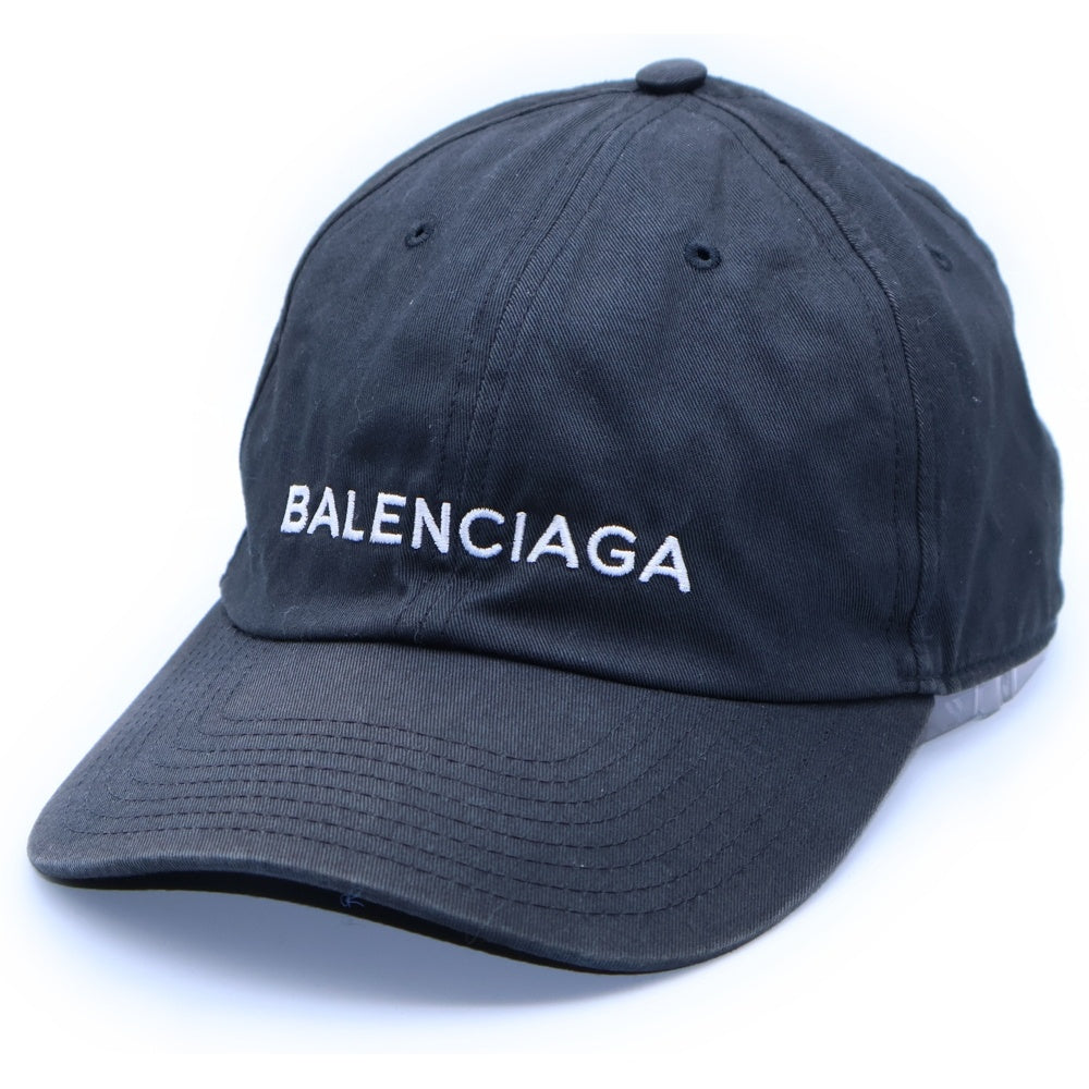 BALENCIAGA(バレンシアガ) ロゴ刺繍 ベースボールキャップ 帽子 ブラック