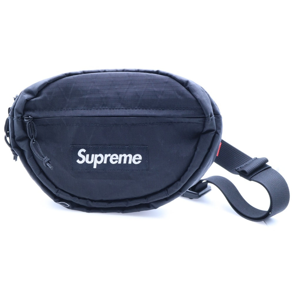 SUPREME(シュプリーム) 18AW Waist Bag ボックスロゴ キルティング ウエストバッグ クロスボディバッグ ショルダーバッグ ブラック