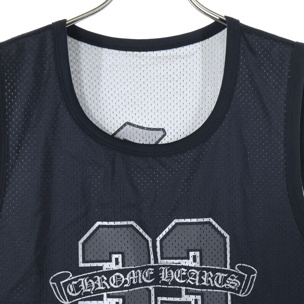 CHROME HEARTS(クロムハーツ) MESH WARM UP JERSEY リバーシブルCHロゴプリントメッシュタンクトップ ブラック