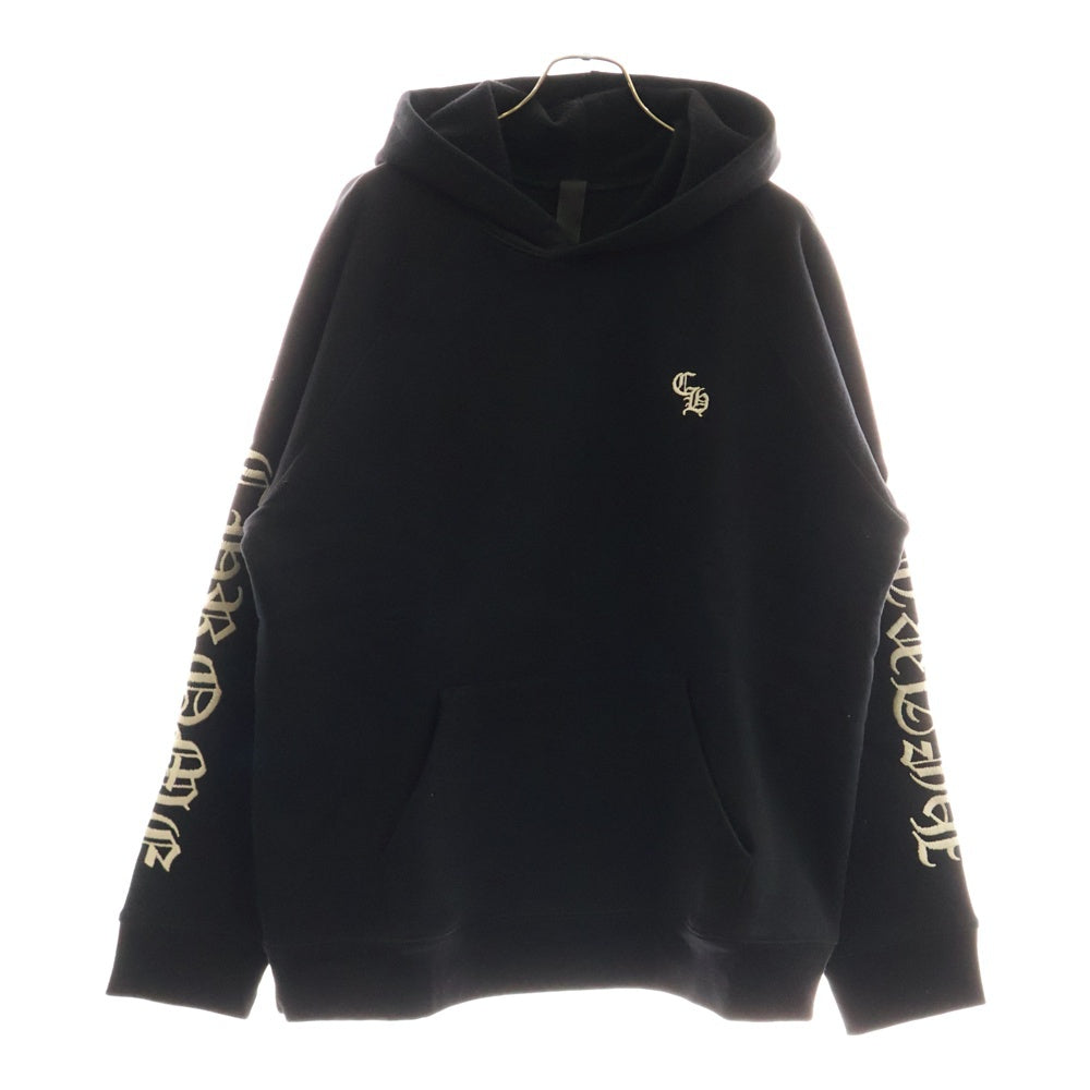 CHROME HEARTS(クロムハーツ) SLO RIDE CH 刺繍 プルオーバー パーカー ブラック/シルバー