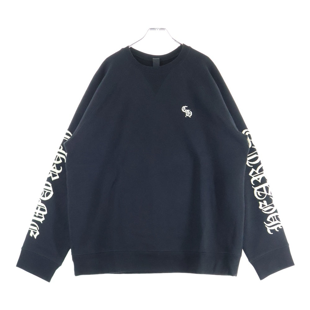 CHROME HEARTS(クロムハーツ) SLO RIDE CHロゴ刺繍クルーネックスウェットトレーナー ブラック